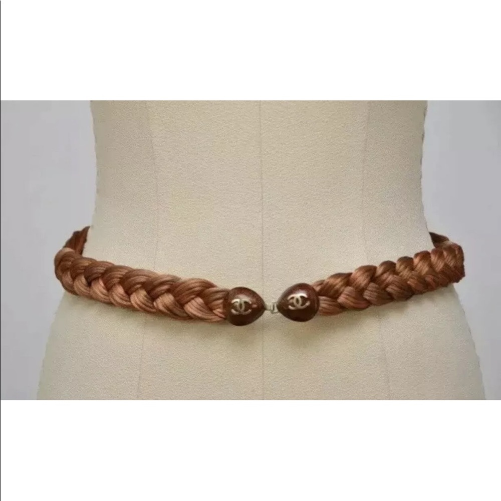 Chanel burnt orange silk belt. Size 30-34 - Picture 6 of 9